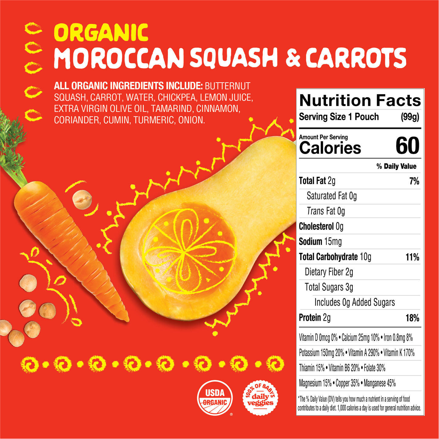 Organic Moroccan Squash & Carrots
