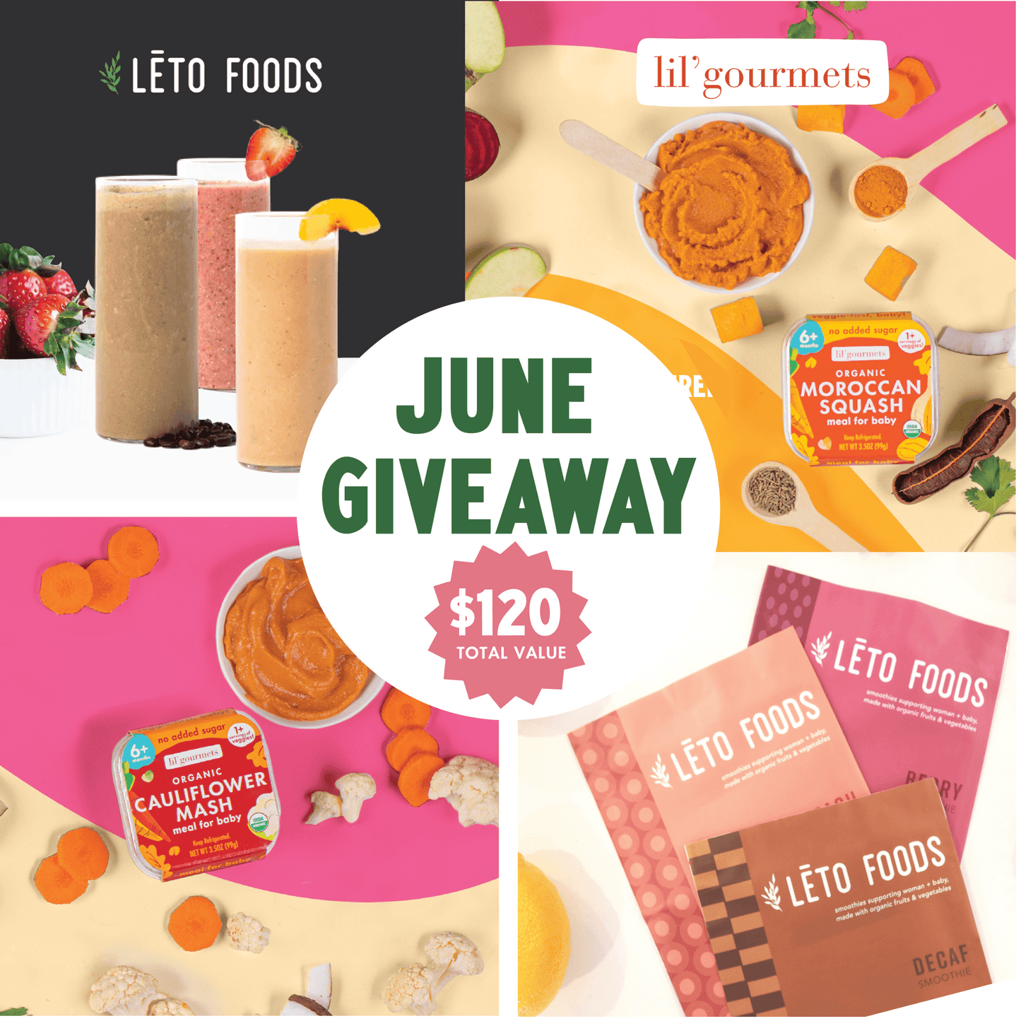 Lēto Foods Frozen Smoothies and lil’gourmets Organic Baby Meals support Babys 1,000 day critical development - lil'gourmets