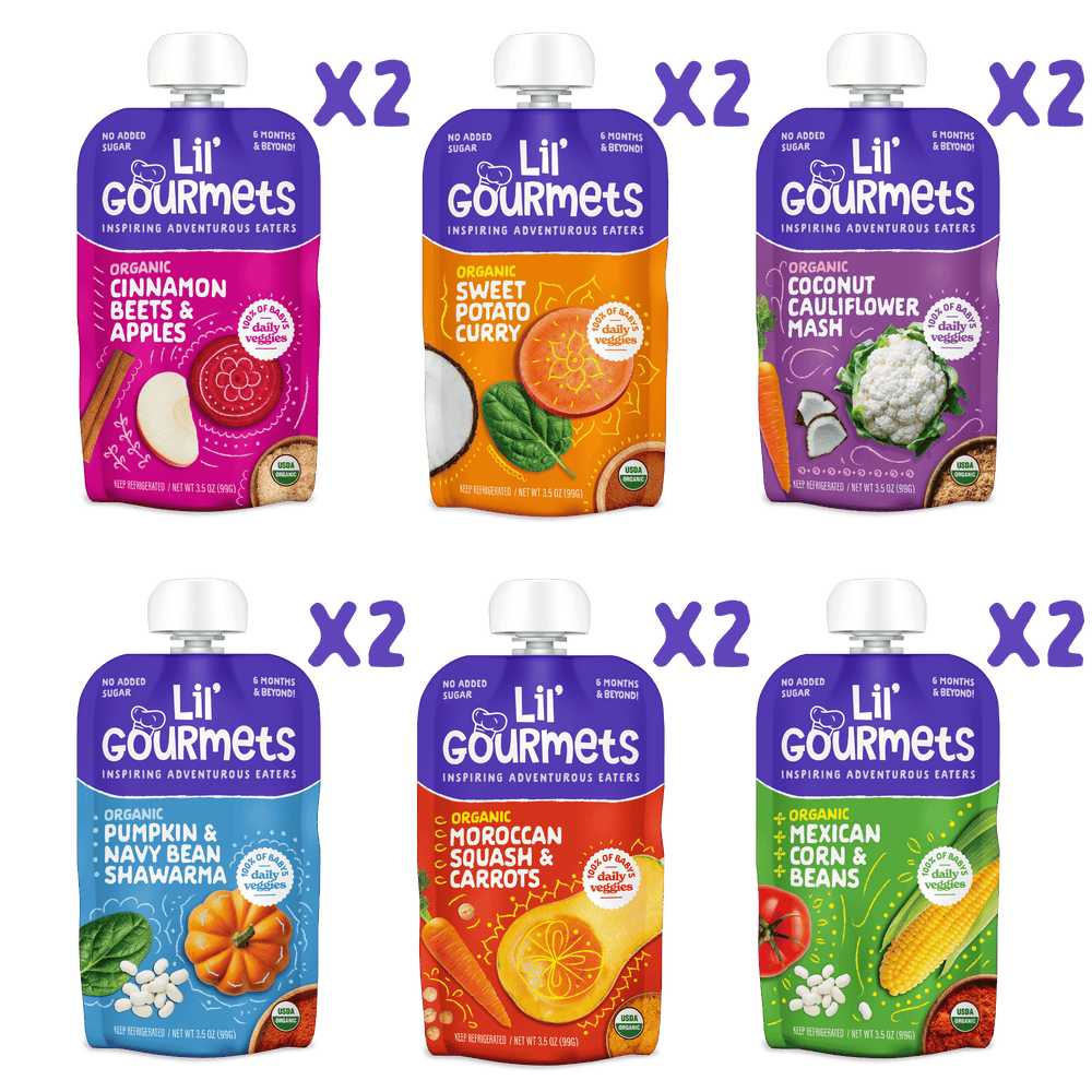 
                  
                    Variety Pack Organic Baby Pouches - lil'gourmets
                  
                